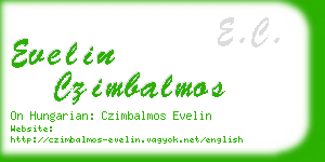 evelin czimbalmos business card